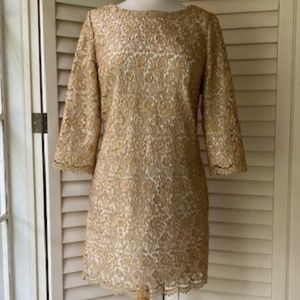 Milly Metallic Gold Lace Dress✨